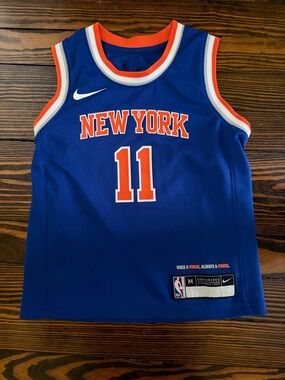 Nike Blue & Orange New York #11 Basketball Jersey